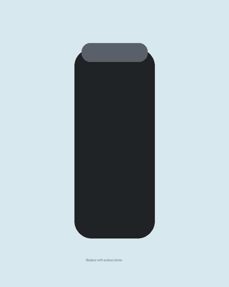 Matte black insulated tumbler, 1200 ml